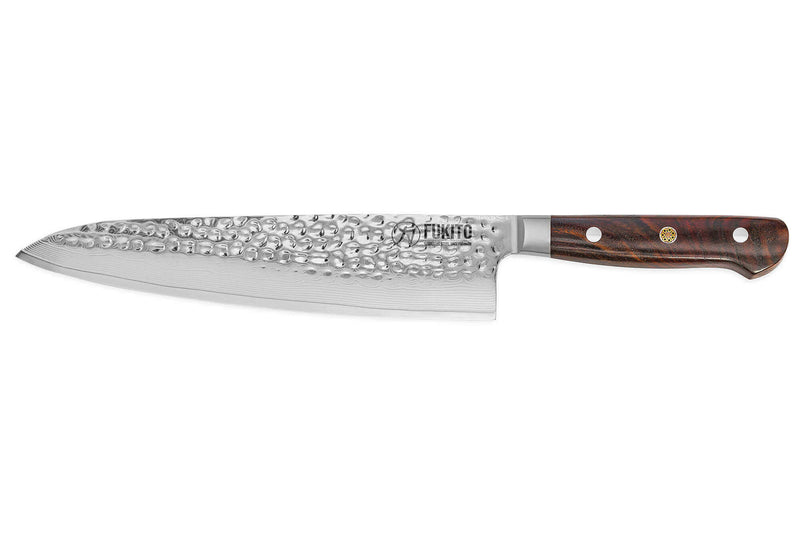 Couteau de chef Fukito Rosewood Damas 67 couches 21cm