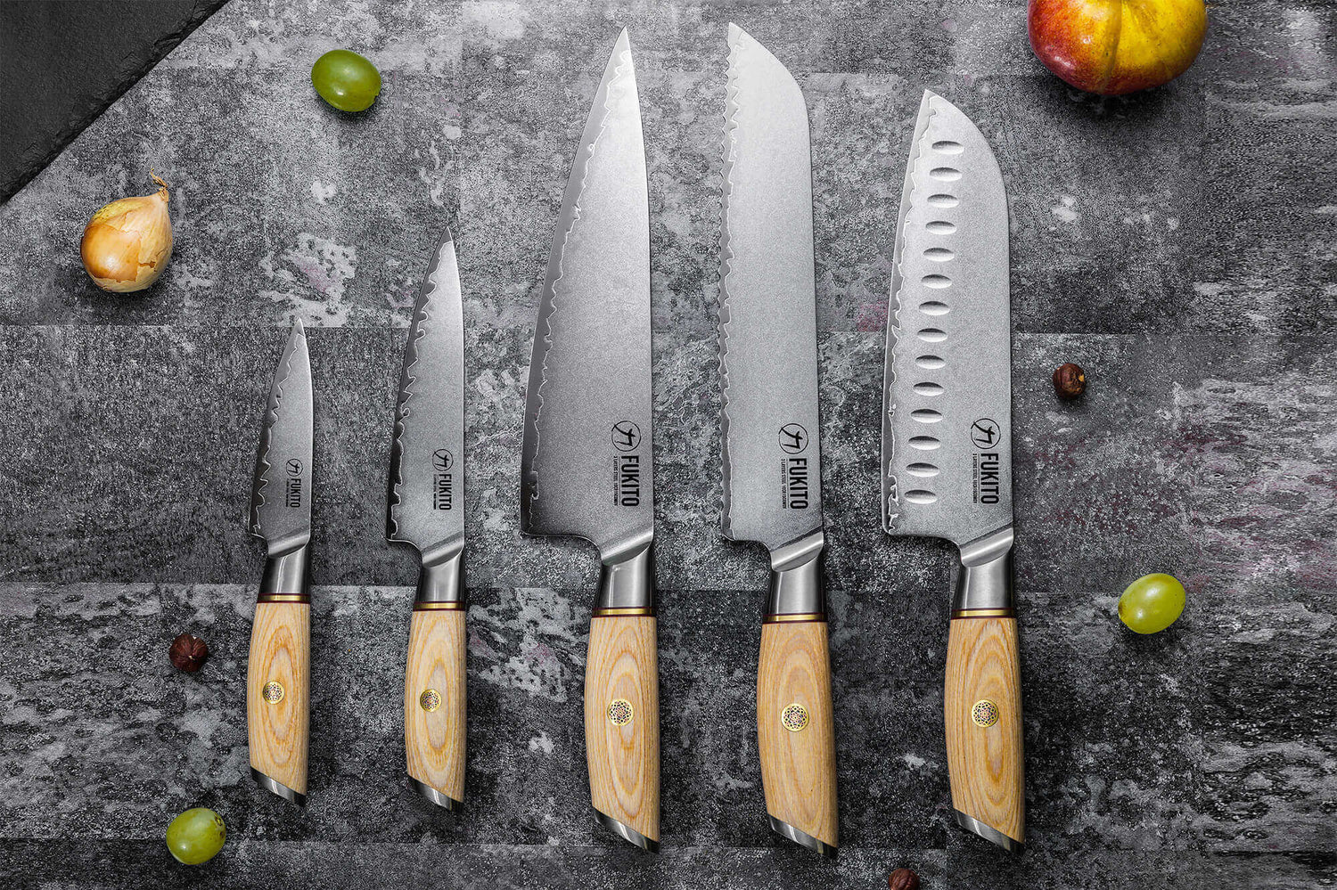 Couteau de chef Fukito Pakka San Mai 21cm