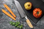 Couteau santoku Fukito Pakka San Mai alvéolé 18cm