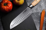 Couteau santoku Fukito Pakka San Mai alvéolé 18cm