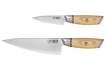 Coffret 2 couteaux Fukito Pakka San Mai Chef + Office