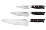 Coffret 3 couteaux Fukito Ebène X50 Chef + Universel + Office