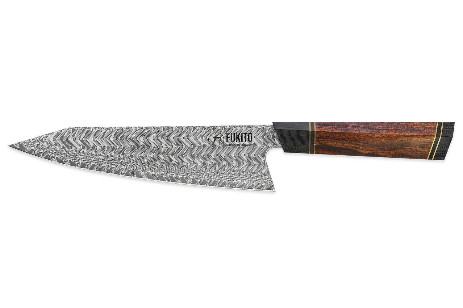Couteau de chef kiritsuke Fukito Desert Damas 67 couches 21cm
