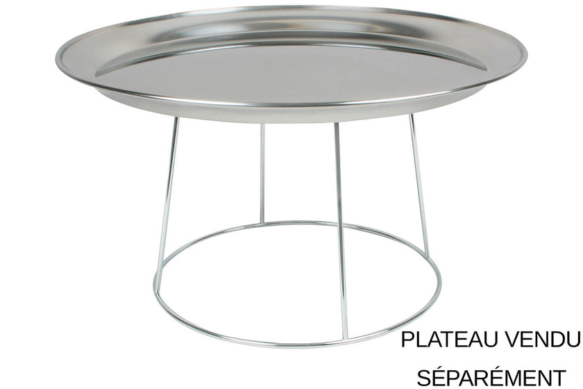 Support universel en acier chromé pour plateau de fruits de mer
