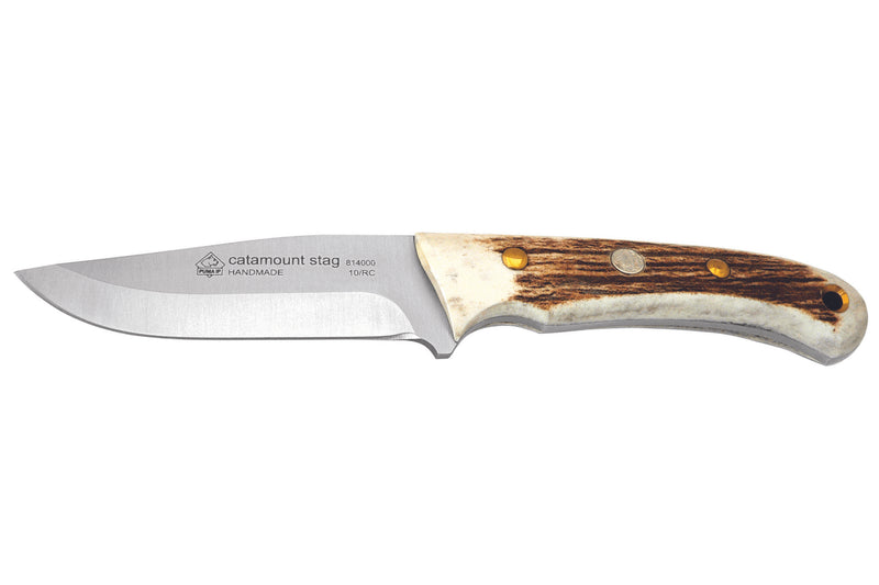 Couteau Puma IP Catamount Stag 305310 lame 9cm manche bois de cerf + étui cuir