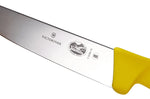 Couteau de boucher Victorinox 5.5208.18 lame 18cm manche fibrox jaune