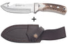 Couteau Puma IP Schwarzwild 338212 lame guthook 12cm manche bois de cerf + étui en cuir