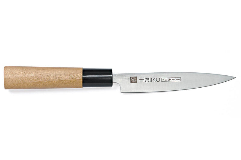 Couteau d'office japonais Chroma Haiku grand modèle 12cm manche Honoki