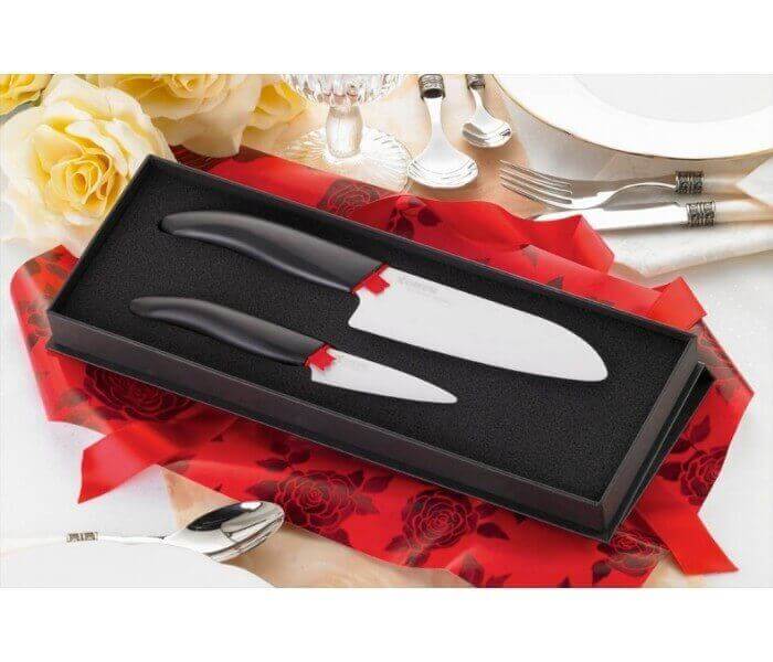 Coffret cadeau KYOCERA 2 couteaux céramique haut-de-gamme