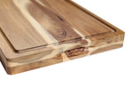 Planche à découper Wusaki en acacia double face avec rigoles 41x31cm