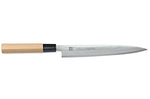 Couteau Yanagiba japonais Chroma Haiku 21cm manche Honoki