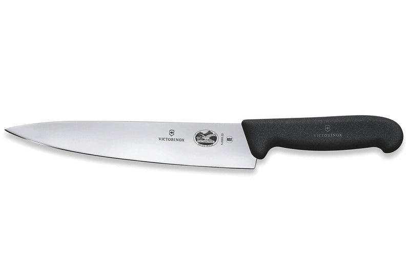 Couteau éminceur Victorinox 5.2003.22 lame 22cm manche en fibrox noir
