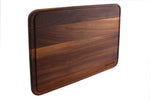 Planche à découper Wusaki en bois de noyer avec rigole - 40 x 30 x 1,9 cm