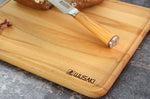 Planche à découper Wusaki en bois de hêtre certifié FSC avec rigole - 40 x 30 x 1,9 cm