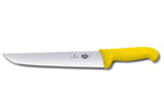 Couteau de boucher Victorinox 5.5208.31 lame 31cm manche fibrox jaune