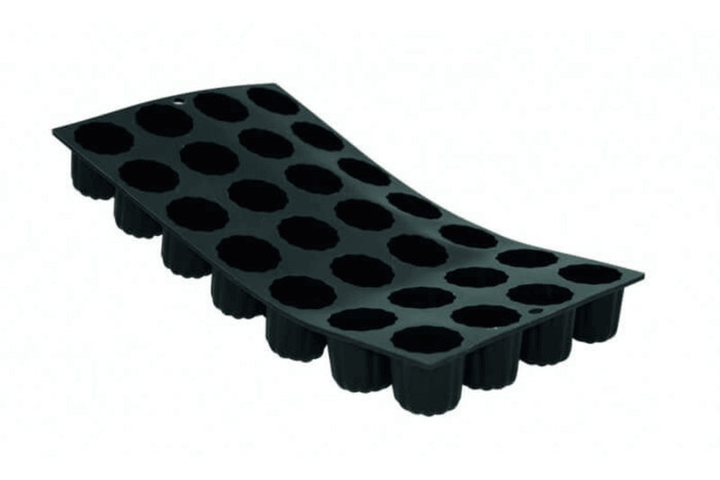 Moule pour 28 mini cannelés bordelais De Buyer Moul'flex 1977.01 en silicone