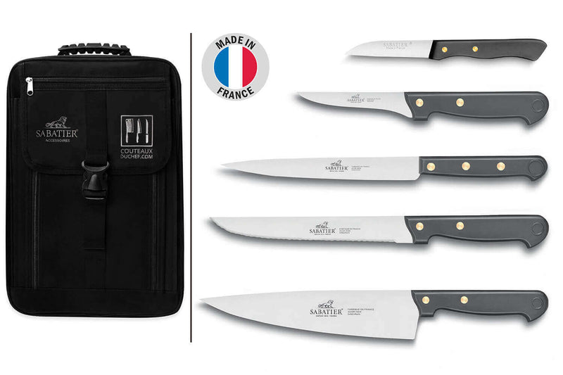 Sac spécial chef Sabatier Cuisine d'aujourd'hui 5 couteaux de cuisine français - Exclusivité