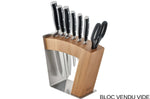 Bloc vide Rösle Move X en bois d'orme pour 6 couteaux et 1 paire de ciseaux