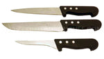 Ensemble de 3 couteaux de boucher manches polypro Pradel Excellence