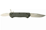 Couteau pliant multifonction Benchmade Weekender 317 double lame manche micarta/aluminium gris 9cm avec décapsuleur