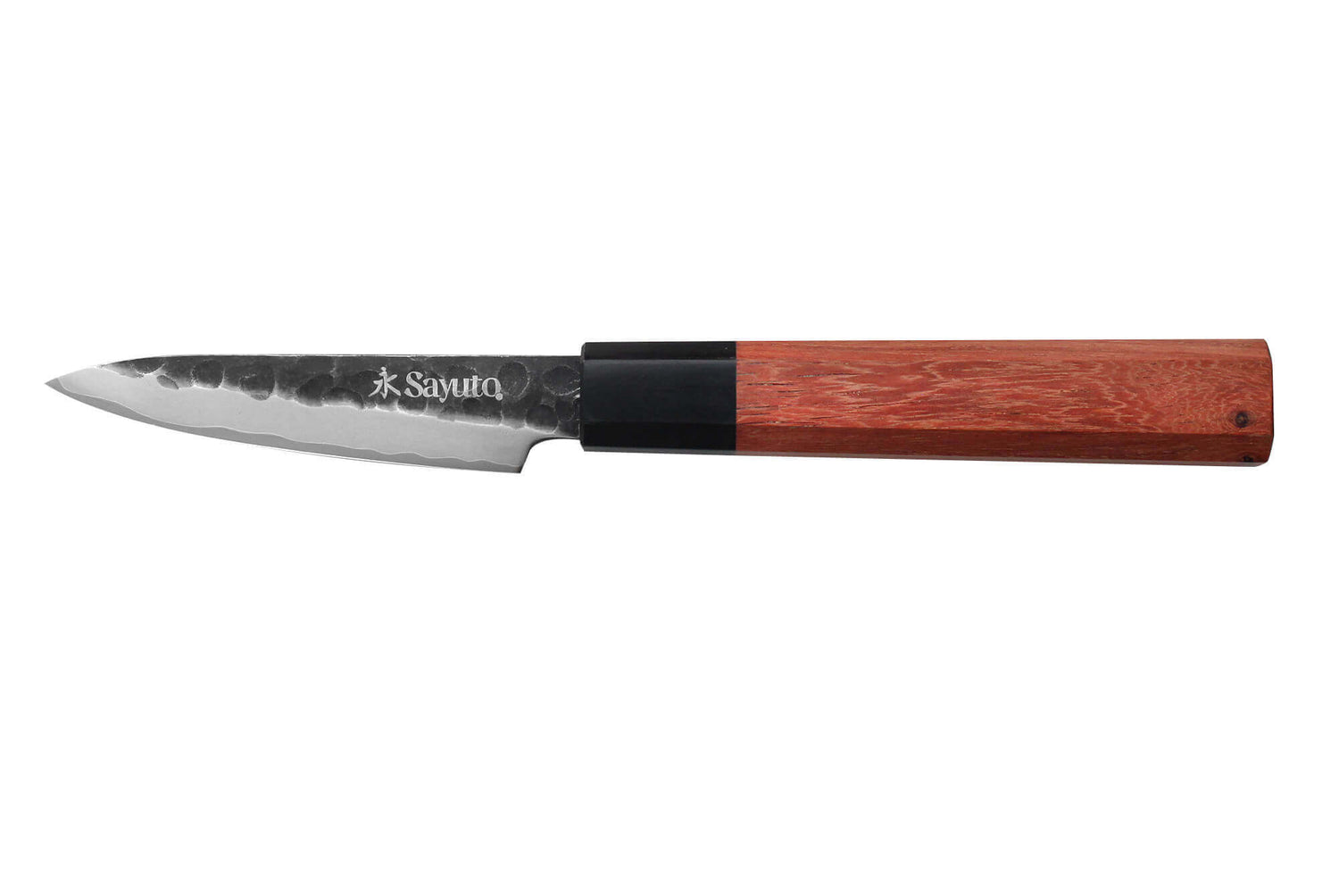 Couteau d'office Sayuto Séquoia San Mai martelé 9cm