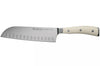 Couteau santoku Wüsthof Classic Ikon blanc forgé lame alvéolée 17cm