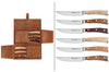 Coffret 6 couteaux à steak Wüsthof Ikon forgés 12cm avec pochette en cuir