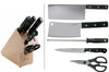 Bloc Wüsthof Gourmet 5 pièces - 3 couteaux + 1 fusil et une paire de ciseaux