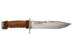 Couteau de chasse Wildsteer Kangal KAN0102 forgé lame tanto 17,5cm manche cuir + étui en cuir