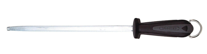 Fusil de boucher FISCHER mèche ronde 30cm grain fin manche noir et gris