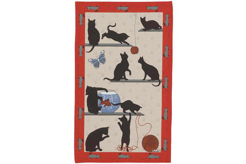 Torchon de cuisine Beauvillé Chat-Pitre fabriqué en France 50x80cm