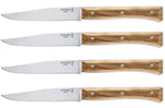 Coffret 4 couteaux de table Opinel Facette manche olivier lame 11cm inox lisse