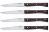 Coffret 4 couteaux de table Opinel Facette manche frêne sombre lame 11cm inox lisse