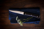 Coffret 4 couteaux de table Opinel Facette manche frêne sombre lame 11cm inox lisse