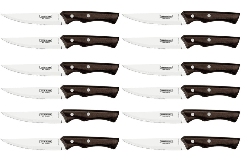 Set de 12 couteaux à steak Tramontina Jumbo lame crantée
