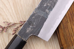 Couteau de chef kiritsuke 24cm japonais artisanal Sakai Kikumori Kikuzuki Kuro