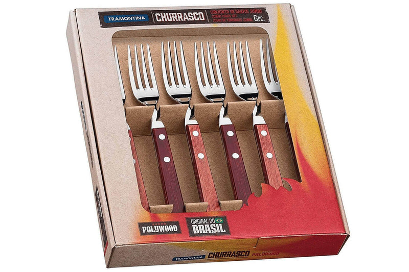 Coffret de 6 fourchettes Tramontina Jumbo coloris rouge