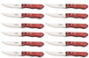 Set de 12 couteaux à steak Tramontina Jumbo lame 13cm manche rouge