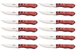 Set de 12 couteaux à steak Tramontina Jumbo lame 13cm manche rouge