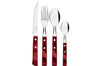 Ménagère 24 couverts de table Tramontina en inox et bois rouge