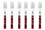 Ménagère 24 couverts de table Tramontina en inox et bois rouge