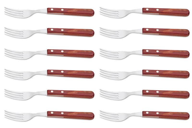 Set de 12 fourchettes Tramontina Gaucho manche rouge