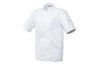 Veste de cuisine mixte Robur Nero blanche à manches courtes - XS - S