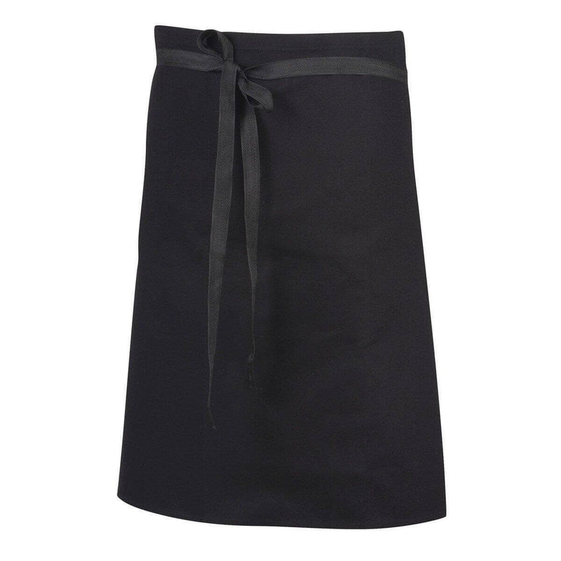 Tablier de cuisine mixte demi-chef Robur Phoenix noir 100% coton