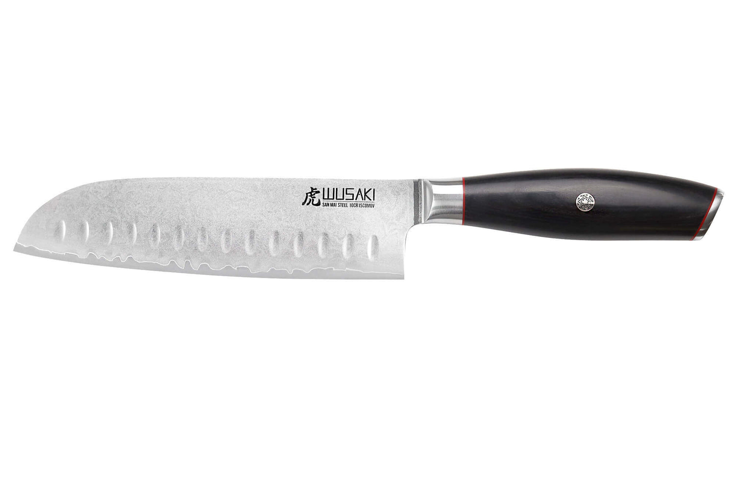 Couteau santoku 18cm Wusaki Fujiko Black 10CR