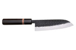 Couteau santoku 16,5cm japonais artisanal Yuzo Black SLD ébène et cognassier