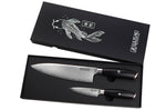 Coffret 2 couteaux Wusaki Fujiko Black 10CR Chef + Office
