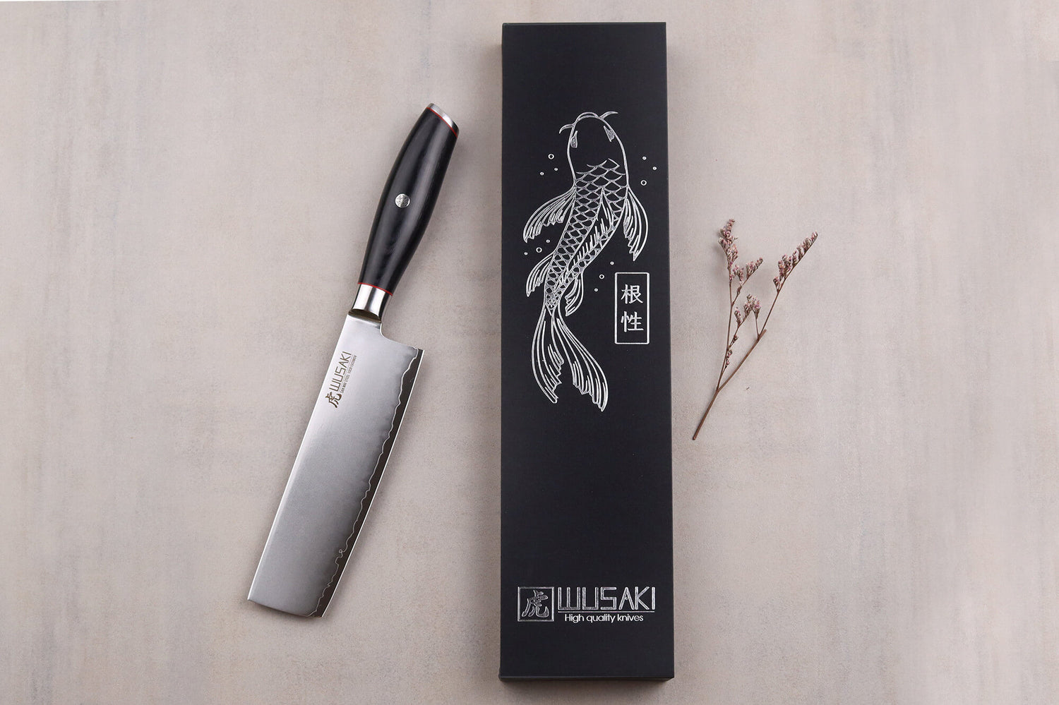 Couteau nakiri 17cm Wusaki Fujiko Black 10CR