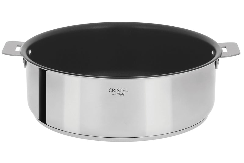 Sauteuse antiadhérente Cristel Casteline amovible Exceliss en inox 5 plis - 28cm