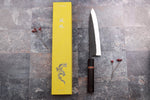 Couteau de chef 21cm japonais artisanal Yuzo Black SLD ébène et cognassier